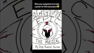My Final Project: EPIC Poster 👁️ #digitalart #procreate #epicthemusical #posterdesign #artstudent