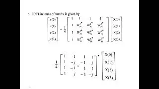 Inverse Discrete Fourier Matrix Multiplication Method/MAMSE