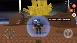 My son destroying the 20th Century Fox movie logo on Roblox