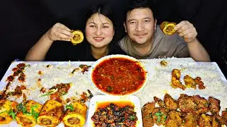 Spicy Buffalo Bone Marrow Curry 🥵 | Nepali Achar Rice Mukbang | Big Bites