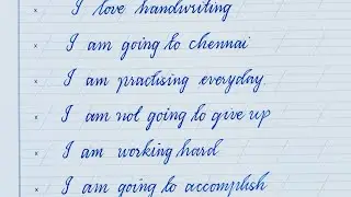 Simple sentences for cursive writing/ cursive writing/cursive writing tutorial abcd/ @CursiveWriter