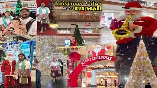 Christmas in indore with my family//mall mein bohut bheel thi,aaj real santa ko mila