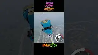 [BeamNG dirve] HIGH JUMP AND DESTROY -  #beamngdrive #car #maxon #빔엔지 #빔엔지 드라이브 #destroy #police
