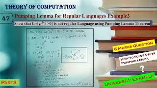 How to solve using Pumping Lemma Example# Theory of Computation :Part3 | TOC | Lect47