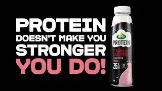 Protein Doesn&rsquo;t Make You Stronger &ndash; Arla Protein Strawberry-Raspberry Shake