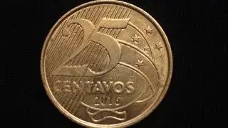 Moeda de 25 Centavos  2016.Muito Rara.Valor Atualizado.