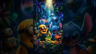 Stitch & Minion's Wild Jungle Adventure! 🍌💥