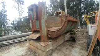 1984 Idromec-Sierra 4200 Metal Baler Makes a Bale out of White Goods #scrapyard #heavyequipment
