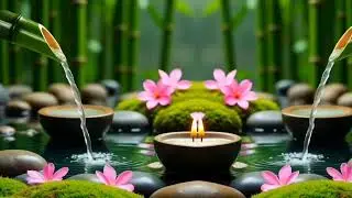 Relaxing Music With Bamboo Water Sounds 🌿 Healing Insomnia, Calm Anxiety & Depression, Deep Sleep