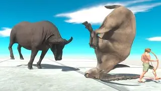 GIANT WATER BUFFALO & CAPE BUFFALO vs EVERY UNIT   Animal Revolt Battle Simulator