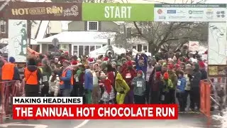 Large crowds turn out for 'Hot Chocolate Run' in Northampton