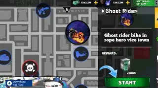 Ghost Rider Bike In The Map| Rope Hero Vice Town| CS GAMER