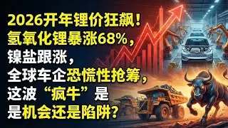 2026开年锂价狂飙！氢氧化锂暴涨68%，镍盐跟涨，全球车企恐慌性抢筹，这波&ldquo;疯牛&rdquo;是机会还是陷阱？Lithium Prices Skyrocket in 2026! Hydroxide Surges