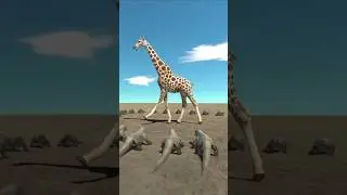 Giraffe VS Komodo dragon #youtubeshorts #tiger #animalanimation