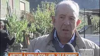 BASSANO TG - 20/11/2015 - ALBETTONE, IL SINDACO AVVISA I LADRI:  “QUI VI SPARIAMO”