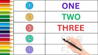 Number Names 1-10 with Spelling and Worksheets |#youtubekids  #educationalvideo #numbernames1to20