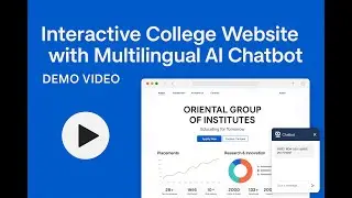 🌐 Multilingual AI Chatbot + Interactive College Website | 24&times;7 Smart Student Support 🎓🤖