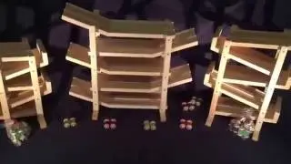 Amish Handmade Pine Wood Roller Flip Car Race Tracks in 3 Sizes