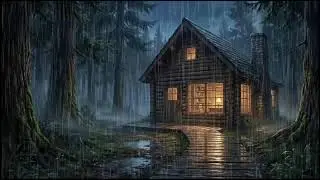 Forest Cabin After Rain 🌧 | Gentle Rain Sounds for Deep Sleep and Calm, Peaceful Rainy Nights