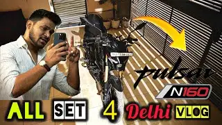 Delhi moto vlog on bajaj pulsar n 160 😎 tomorrow moto vlog.