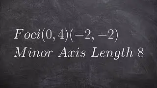Write the equation of an ellipse given the foci and major axis length