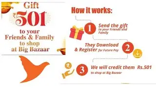 Futurepay wallet offer||Free 501rs in wallet||use the free money in Big Bazzar Shoping