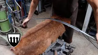 Forging a double fullered sword, part 2, heat treatment.