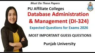 Database Administration & Management (DI-324) | Most Important Guess Questions | Exams 2026