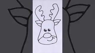 Easy And Fast Drawing of a Santa&rsquo;s Deer #drawing #sketching