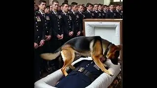 K9 Police Dogs Funeral Processions. Thank You for Your Service.(AI Generated)