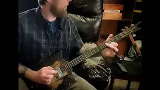 Wayfaring Stranger Swamp Witch Version  3 string guitar blues @stickinboxblues6786