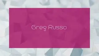 Greg Russo - appearance