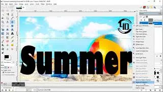 Use Gimp To Put An Image Behind Text