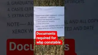 Documents required for wbp constable 2026#wbp #wbpconstable #police #interview