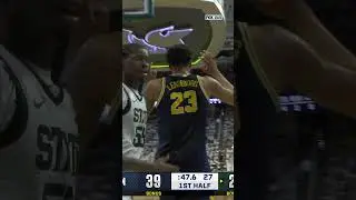 Jeremy Fears gets FLAGRANT against Michigan 👀 #jeremyfears #MSU #michigan #CollegeBasketball