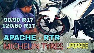 MICHELIN TYRES for Apache RTR 🏁🏍&trade; | Up-sizing rear tyre | Pro's of MICHELIN (Pilot Sporty)