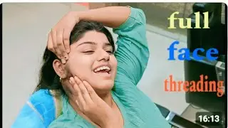 Full face threading tutorial | Painful threading tutorial for beginners in beauty parlour | 2025