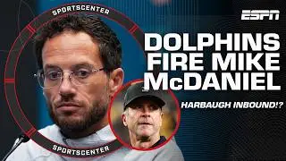 Mike McDaniel FIRED 🚨 Is John Harbaugh the FAVORITE to land in Miami?! | SportsCenter