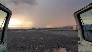 pt 2,  Tues monsoon storm in Quartzsite Arizona