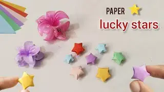 Бумажные счастливые звезды🌟| пошаговое руководство🎀 | Арт-блог🤍|⭐🩷#искусство #ремесло #бумажноере...