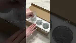 Unboxing Aesthetic Iced Coffee Glasses ☕️ #unboxing #icedcoffee