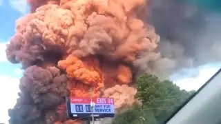 Driver captures video of chemical plant fire in Georgia
