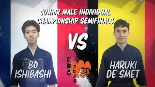 33rd European Kendo Championship (EKC 2025): Junior Male Individual Semifinals - Ishibashi/De Smet
