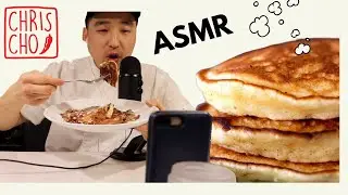 Korean Chef Does ASMR with Keto Pancakes and Syrup