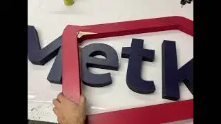 Litery styrodur - montaż element&oacute;w - litery przestrzenne