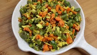 Beans, Carrot Coconut Fry | Best Side Dish Recipe @TelugintiVanta