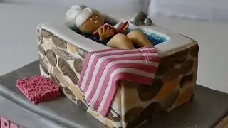 PIPING GEL Tortendeko I Badewannen Torte I Anleitung von Nicoles Zuckerwerk
