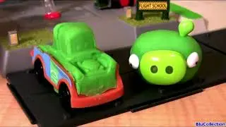 Play-Doh Angry Birds Easter Eggs Green Pig Mater Kinder Dinosaur T-Rex Disney Pixar Cars 2 Surprise