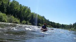 Pinawa Channel, gentle rapid.  June 12,2020