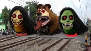 Kereta KRL monster beruang exe, kereta hantu momo, kereta hantu marsha, Ular Alpha VS KRL Anomali 26
